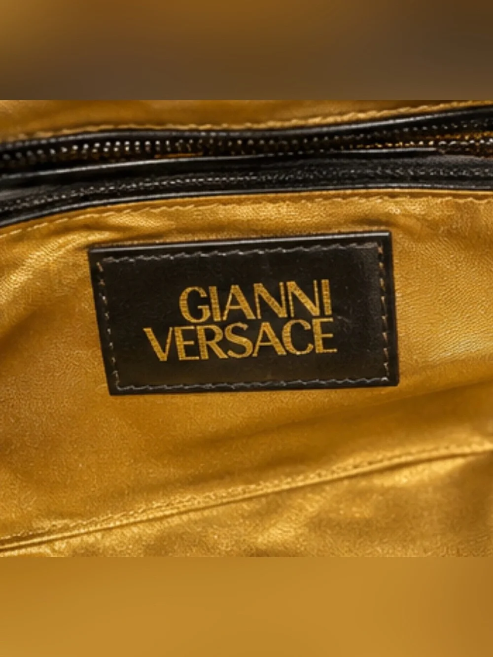Gianni Versace Vintage Baroque Leopard Top Handle Satchel Shoulder Bag